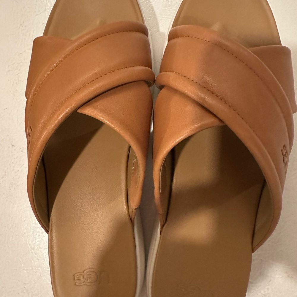 UGG Women's Tan/Brown Cross-Band Sandals